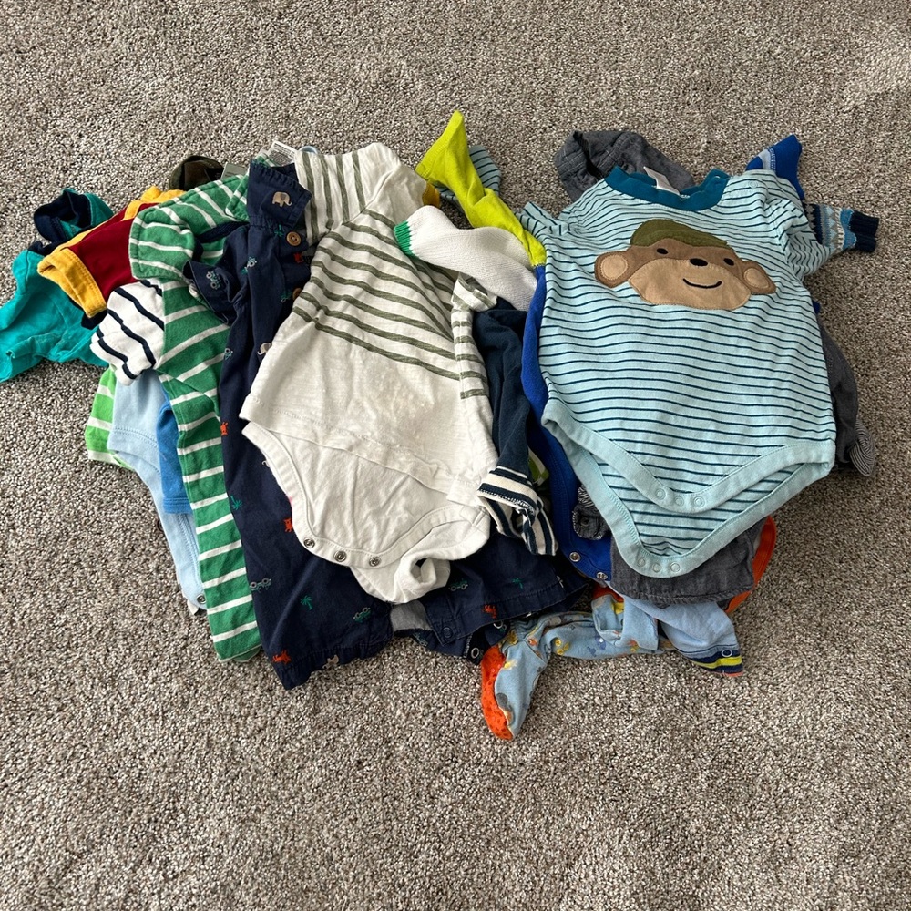 22 piece bundle of baby boy clothes. All brands size 12 months mostly